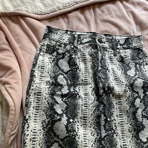 Snake print skirt